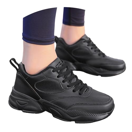 BIBOKAOKE Sneaker Damen Einfarbige Leinenschuhe Bequem Sneaker Elegant Walkingschuhe Waschbare Leicht Loafers Atmungsaktiv Stoffschuhe Plateau Tanzschuhe Weich Sohlen Hausschuhe Slipper von BIBOKAOKE