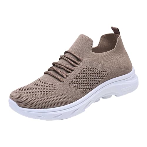 BIBOKAOKE Sneaker Damen Laufschuhe Bequeme Einfarbig Turnschuhe Walking Gym Schuhe Leichte Mesh Schlupfschuhe Sportschuhe Outdoor Walikingschuhe Freizeitschuhe von BIBOKAOKE
