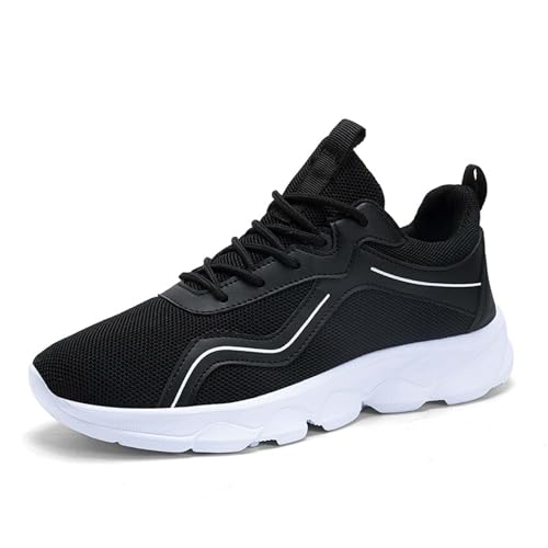 BIBOKAOKE Sneaker Damen Laufschuhe Stilvoll Komfortabel Turnschuhe Einfarbige Weiche Sohle Tennisschuhe Leicht Turnschuhe Atmungsaktives Mesh Lässige Flache Schuhe von BIBOKAOKE