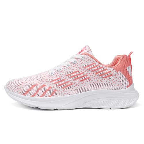 BIBOKAOKE Sneaker Damen Sportschuhe Mesh Leichtgewichts Weiche Sohle Turnschuhe Atmungsaktiv Laufschuhe Freizeitschuhe Flache Schuhe Fitnessschuhe Joggingschuhe von BIBOKAOKE