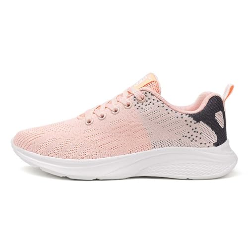BIBOKAOKE Sneaker Damen Sportschuhe Mesh Leichtgewichts Weiche Sohle Turnschuhe Atmungsaktiv Laufschuhe Freizeitschuhe Flache Schuhe Fitnessschuhe Joggingschuhe von BIBOKAOKE
