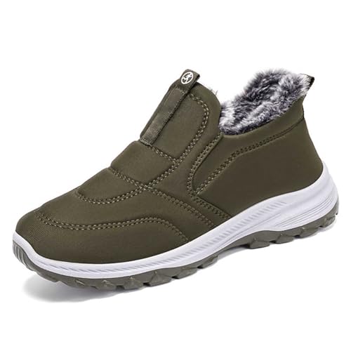 BIBOKAOKE Sneaker Damen Stilvoll Laufschuhe Komfortabel Turnschuhe Einfarbige Weiche Sohle Warm Leicht Sportschuhe Atmungsaktives Lässige Freizeitschuhe Flache Schuhe Winter von BIBOKAOKE