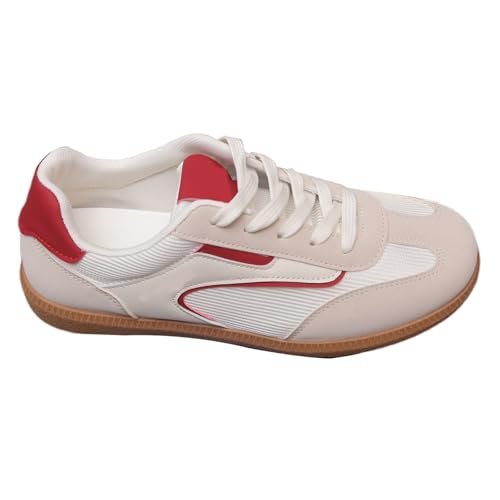 BIBOKAOKE Sneaker Damen Turnschuhe Atmungsaktive Schnürschuhe Laufschuhe rutschfest Sportschuhe Outdoor Running Leicht Walkingschuhe Freizeitschuhe Weiche Sohle von BIBOKAOKE