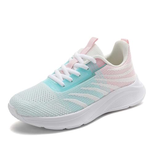 BIBOKAOKE Sneaker Damen vielseitige Farbblock Sportschuhe Atmungsaktiv Luftpolster Low-Top rutschfest Laufschuhe Jogging Gym Hallenschuhe Komfort Lässig Walkingschuhe von BIBOKAOKE