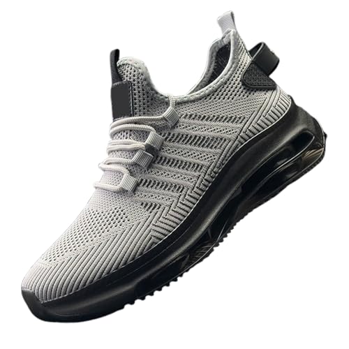 BIBOKAOKE Sneaker Herren Flache Schuhe Sportschuhe Atmungsaktiv Joggingschuhe Bequeme Laufschuhe leicht Walkingschuhe Dicke Sohle Komfortabel Trekkingschuhe von BIBOKAOKE