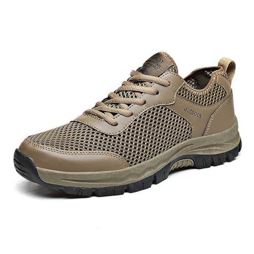 BIBOKAOKE Sneaker Herren Mode Trekkingschuhe Atmungsaktive Bequem Walkingschuhe Wasserdicht rutschfeste Wanderschuhe Einfarbig Outdoor Sportschuhe leicht Laufschuhe von BIBOKAOKE