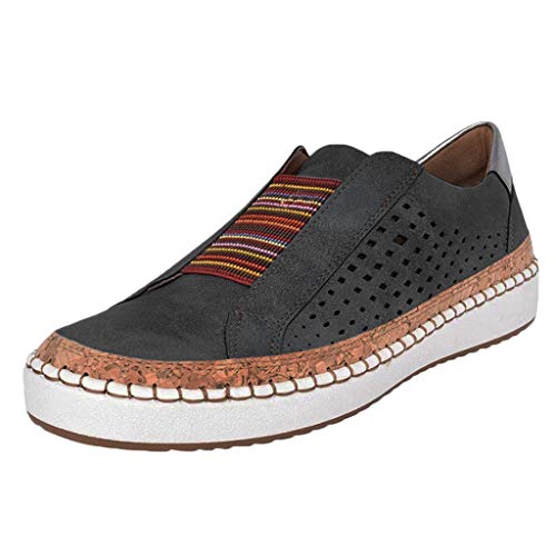 BIBOKAOKE Sneakers Damen Lässige Flache Einzelschuhe Übergrößen Low Mesh Sneaker Atmungsaktiv Turnschuhe Fitness Gym Outdoor Sportschuhe Laufschuhe Schuhe mit Katzen Print (0205-A-Black, 39) von BIBOKAOKE