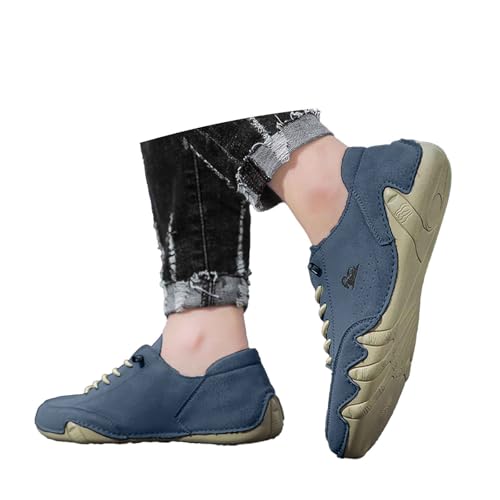 BIBOKAOKE Stiefel Herren Leder Sommer Elegant Strandschuhe Mode Gummistiefel Weite Slip on Hausschuhe Komfort Stoffschuhe Freizeit Arbeitsschuhe Weich Sohlen Turnschuhe Bequem Joggingschuhe von BIBOKAOKE