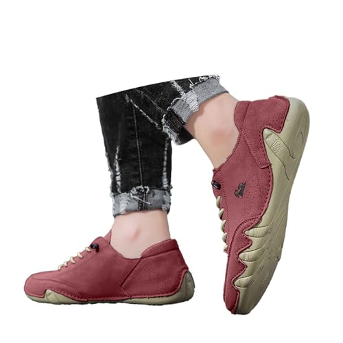 BIBOKAOKE Stiefel Herren Leder Sommer Elegant Strandschuhe Mode Gummistiefel Weite Slip on Hausschuhe Komfort Stoffschuhe Freizeit Arbeitsschuhe Weich Sohlen Turnschuhe Bequem Joggingschuhe von BIBOKAOKE