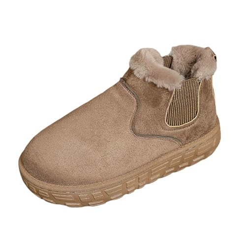 BIBOKAOKE Stiefeletten Damen Flache Bequem Warm Gefüttert Schneestiefel Leicht Outdoor Stiefele Winter Einfarbig BIBOKAOKE Stiefeletten Damen Flache Bequem Warm Gefüttert Schneestiefel Leicht Outdoor Stiefele Winter Einfarbig von BIBOKAOKE