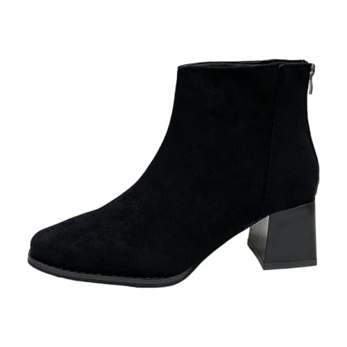 BIBOKAOKE Stiefeletten Damen Flauschige Atmungsaktive Klobiger Hoher Absatz Freizeit Quadratischer Absatz Übergangsstiefel Weicher winterstiefel Wildleder Hinten Reißverschluss BIBOKAOKE Stiefeletten Damen Flauschige Atmungsaktive Klobiger Hoher Absatz Freizeit Quadratischer Absatz Übergangsstiefel Weicher winterstiefel Wildleder Hinten Reißverschluss von BIBOKAOKE