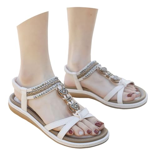 BIBOKAOKE Strandschuhe Damen Sandalen Wasserdicht Joggingschuhe Freizeit Loafers Bequem Sneaker Plateau Strandschuhe Lässige Freizeitschuhe Einfarbige Sportschuhe Weich Sohlen Hausschuhe von BIBOKAOKE