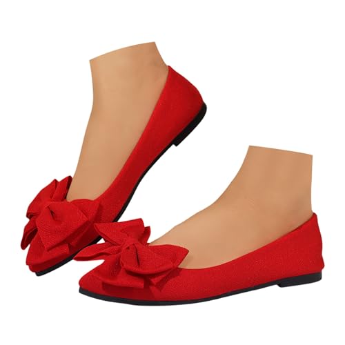 BIBOKAOKE Tanzschuhe Damen Sommer Elegant Strandschuhe Mode Schuhe Leicht Tanzschuhe Komfort Sommerschuhe Slip on Strandschuhe Weite Walkingschuhe Rutschfest Ballerinas Gymnastikschuhe von BIBOKAOKE