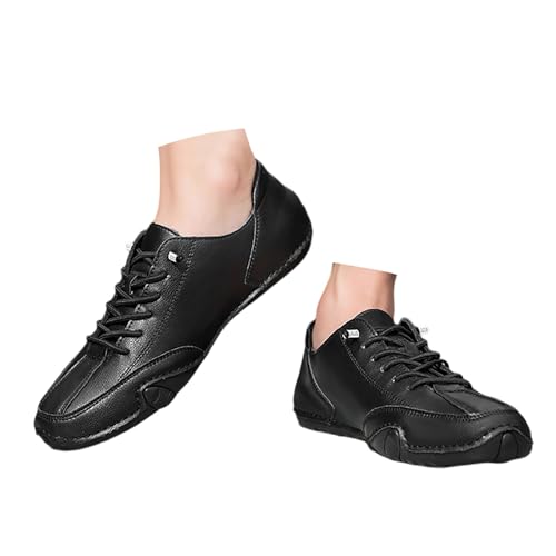 BIBOKAOKE Walkingschuhe Herren Lederschuhe Leicht Wasserdicht Mid Kletterschuhe Bequem Trekkingschuhe Atmungsaktiv Wanderstiefel Leicht Joggingschuhe Weite Outdoorschuhe Hiking Boots von BIBOKAOKE