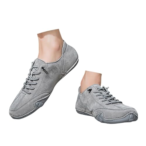 BIBOKAOKE Walkingschuhe Herren Lederschuhe Leicht Wasserdicht Mid Kletterschuhe Bequem Trekkingschuhe Atmungsaktiv Wanderstiefel Leicht Joggingschuhe Weite Outdoorschuhe Hiking Boots von BIBOKAOKE