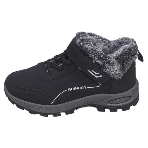 BIBOKAOKE Winterschuhe Damen Warm Gefütterte Casual Modische Winterstiefel Wasserdicht Winter Schneestiefel Rutschfest Trekkingschuhe Outdoor von BIBOKAOKE