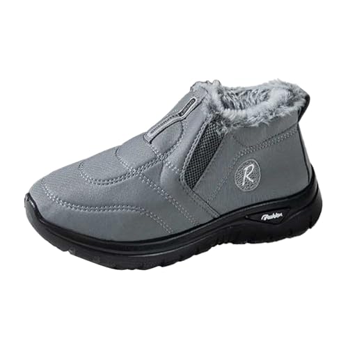 BIBOKAOKE Winterstiefel Damen Wasserdicht Warm gefütterte Mode Einfarbig Schneestiefel Winterschuhe Winter Kurzschaft Stiefel Boots Schuhe von BIBOKAOKE