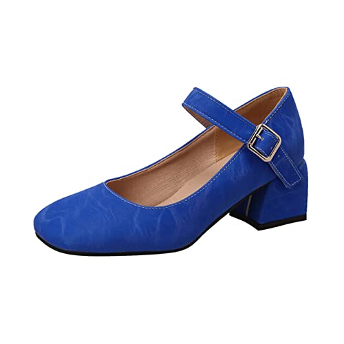 Damen Sandalen mit Absatz Freizeit Sommerschuhe mit Blockabsatz Modisch Einfarbige Damenschuhe Vielseitig Einsetzbar Bequem Strandschuhe Wasserdicht Badeschuhe Leicht Spitzsandalen für Zuhause von BIBOKAOKE
