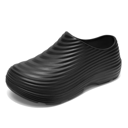 Kochschuhe Herren Rutschfeste Wasserdicht Ölbeständig Arbeits Berufsschuhe Slip on Koch Einfarbig Slippers Arbeitsschuhe Hausschuhe lässiger Pantoletten mit Rutschfester Sohle von BIBOKAOKE