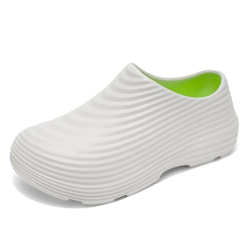Kochschuhe Herren Rutschfeste Wasserdicht Ölbeständig Arbeits Berufsschuhe Slip on Koch Einfarbig Slippers Arbeitsschuhe Hausschuhe lässiger Pantoletten mit Rutschfester Sohle von BIBOKAOKE