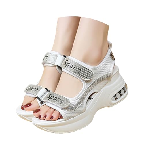 Plateau Sandalen Damen Luftpolster Sportschuhe mit Fischmaul Weite Barfuss Keilsandalen Stoff Weich Bequem Sommerschuhe Rutschfest Sandalen Strandschuhe Wasserdicht Badeschuhe Sneaker Turnschuhe Plateau Sandalen Damen Luftpolster Sportschuhe mit Fischmaul Weite Barfuss Keilsandalen Stoff Weich Bequem Sommerschuhe Rutschfest Sandalen Strandschuhe Wasserdicht Badeschuhe Sneaker Turnschuhe von BIBOKAOKE