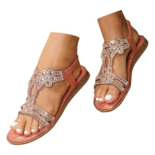Sandalen Damen Sommer Boho Keilsandalen mit Strass Mode Abendschuhe Elastic Joggingschuhe Elegant Schuhe Freizeit Hausschuhe Leicht Sommerschuhe Rutschfest Schnell Trocknend Laufschuhe Loafer Sandalen Damen Sommer Boho Keilsandalen mit Strass Mode Abendschuhe Elastic Joggingschuhe Elegant Schuhe Freizeit Hausschuhe Leicht Sommerschuhe Rutschfest Schnell Trocknend Laufschuhe Loafer von BIBOKAOKE