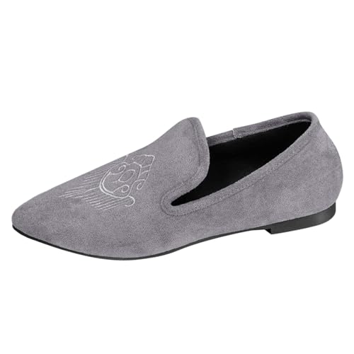 Schuhe Damen Summer and Autumn Shallow Mouth Pointed Toe Soft Sole Versatile Lightweight Shoes Daily Commuting Casual Flat Shoes Sneaker von BIBOKAOKE
