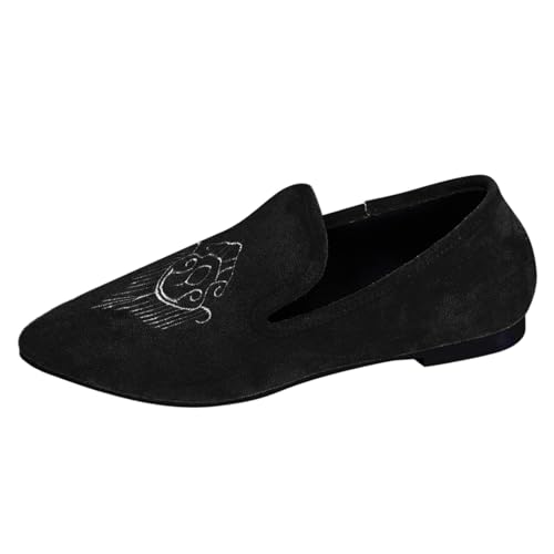 Schuhe Damen Summer and Autumn Shallow Mouth Pointed Toe Soft Sole Versatile Lightweight Shoes Daily Commuting Casual Flat Shoes Sneaker von BIBOKAOKE