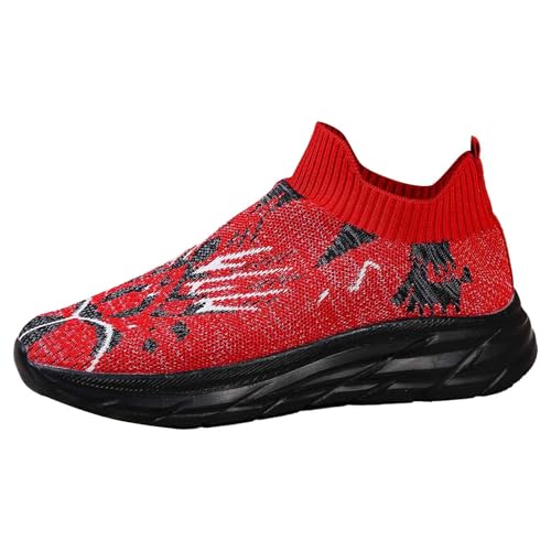 Sneaker Damen Atmungsaktiv Leicht Mesh Slip On Walking Shoes Bequemer Lässig Flache Schuhe Sportschuhe Casual Schlupfschuhe von BIBOKAOKE