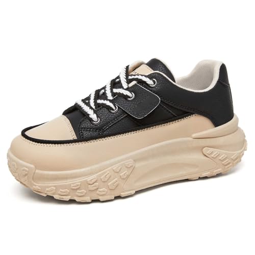 Sneaker Damen Chunky Turnschuhe Flache Schnürung modische Plateau-Lässige Schuhe Bequeme Keilabsatz Casual Shoes Sneaker Damen Chunky Turnschuhe Flache Schnürung modische Plateau-Lässige Schuhe Bequeme Keilabsatz Casual Shoes von BIBOKAOKE