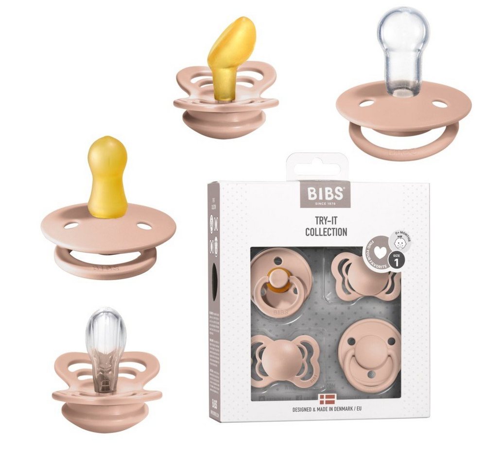 BIBS Schnuller TryIt 4er Probierpackung Blush Rosa von BIBS