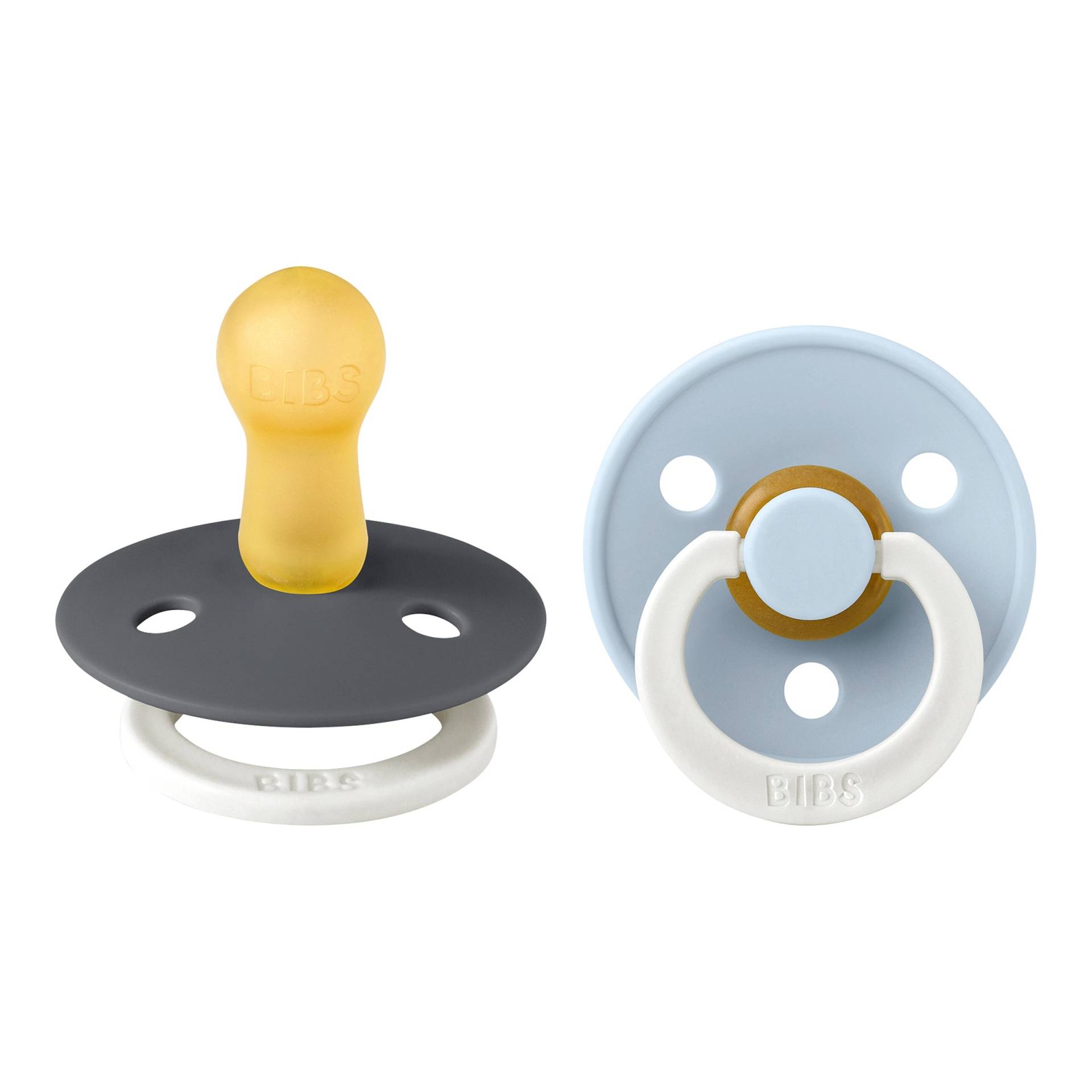 Bibs 2er-Pack Colour GLOW Schnuller Latex, 6-18M von BIBS