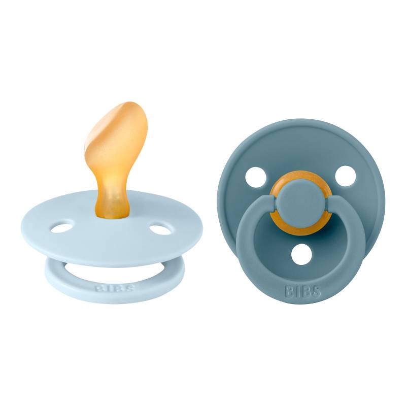 Bibs 2er-Pack Colour Schnuller Latex, anatomisch, 0-6M von BIBS