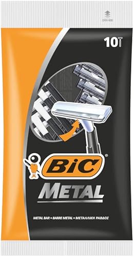 Bic Metal Quality Disposable Men's Shaving Razors, Best Single Blade, 10-count von BIC