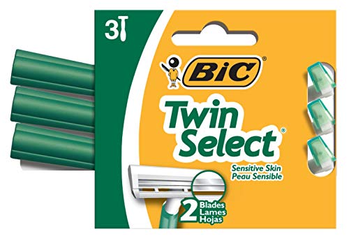 Bic Shaver Twin Select Sensitive Herrenrasierer, 3 Stück, 12 Stück von BIC