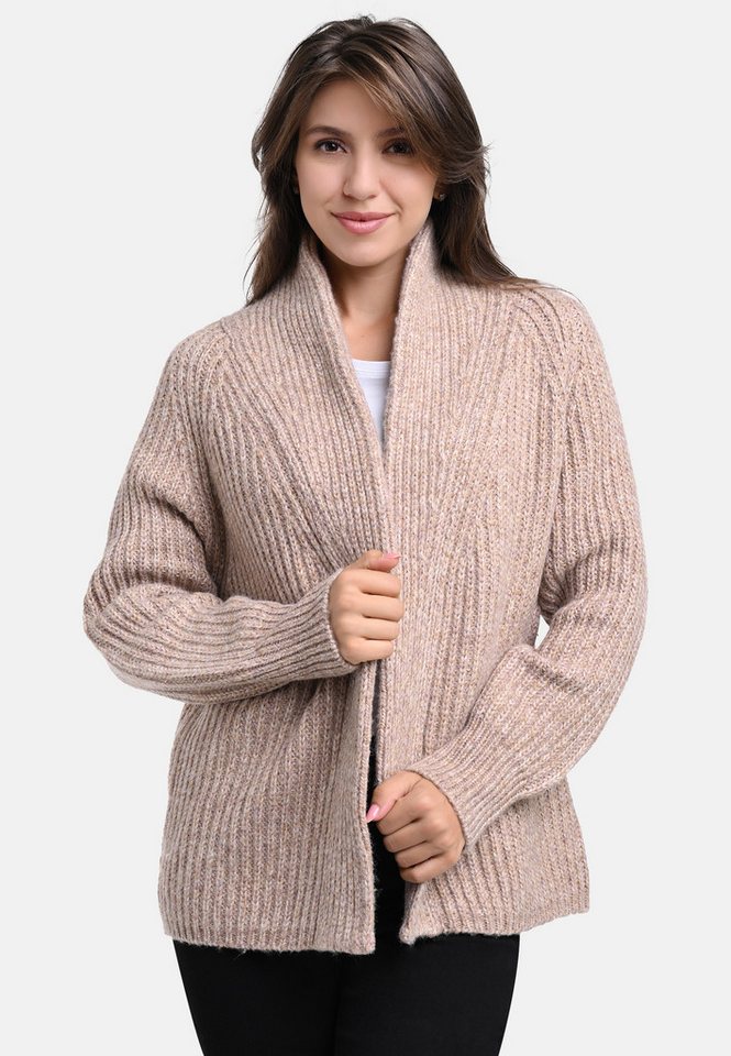 BICALLA Cardigan Strick-Cardigan in Sand (1-tlg) von BICALLA