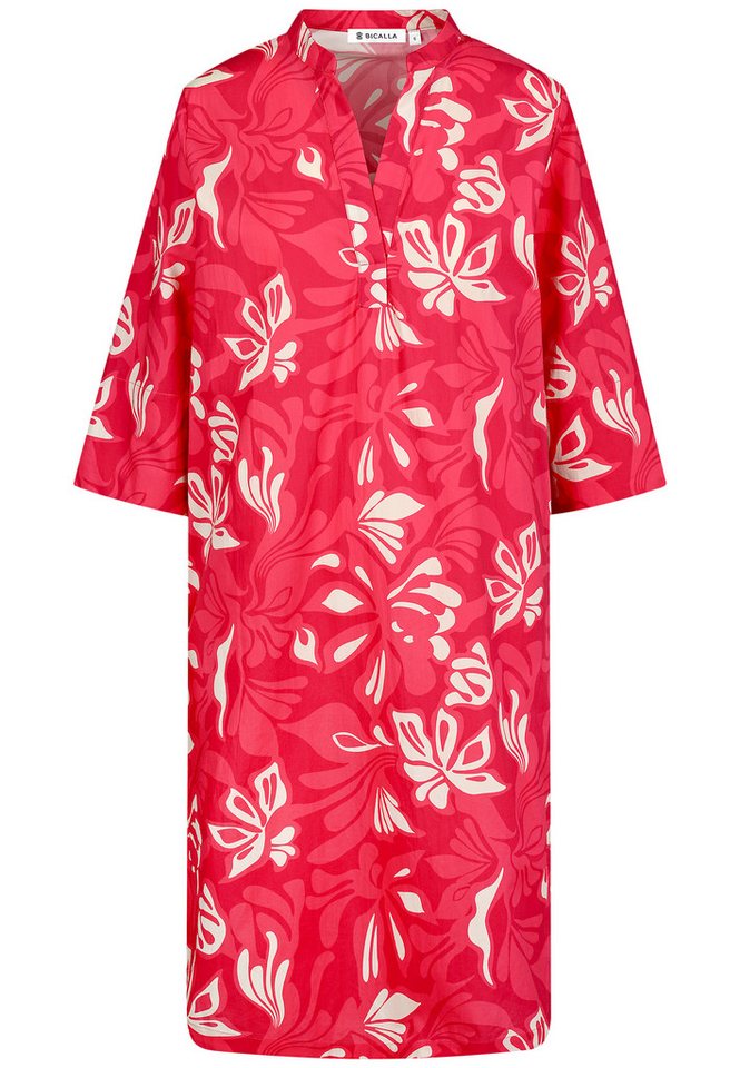 BICALLA Midikleid Kleid mit Blüten-Print in Pink (1-tlg) von BICALLA
