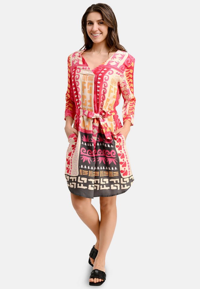 BICALLA Midikleid Kleid mit Ethno-Print in Pink (1-tlg) von BICALLA