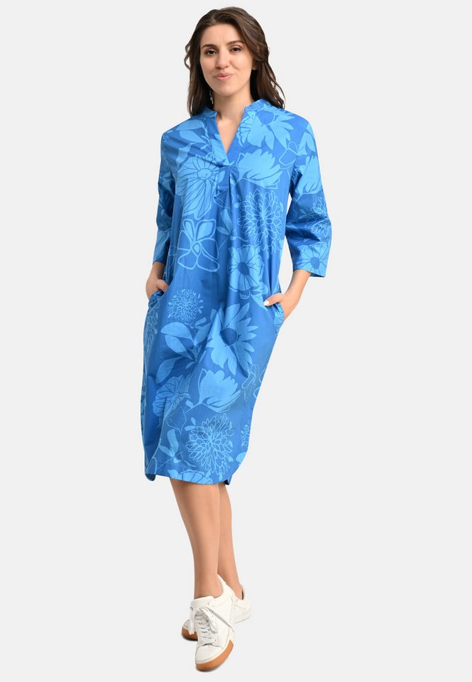 BICALLA Midikleid Tunika-Kleid mit Blüten-Print in Blau (1-tlg) von BICALLA