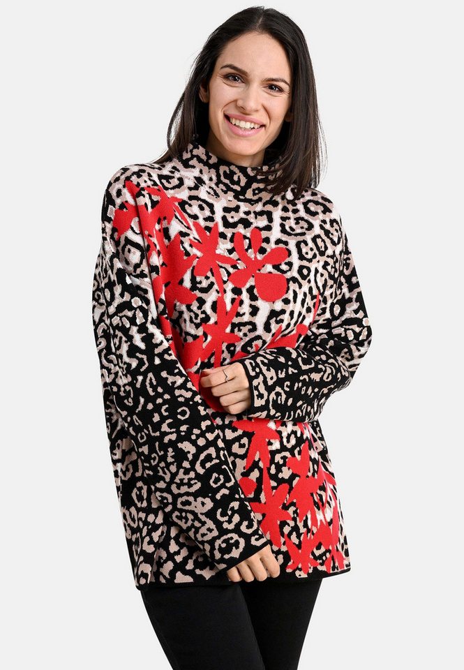 BICALLA Strickpullover Pull Animal Flowers - 20/black-red (1-tlg) von BICALLA