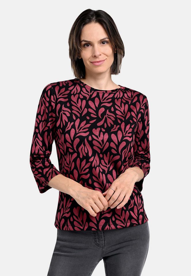 BICALLA T-Shirt Shirt mit Ornament-Print in Rot/Schwarz (1-tlg) von BICALLA