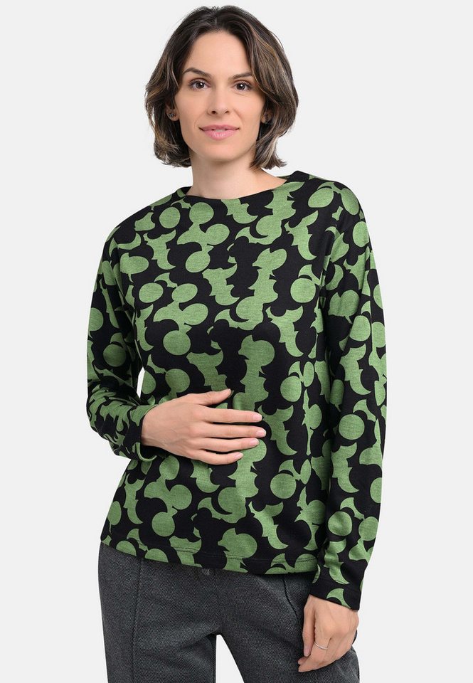 BICALLA T-Shirt Shirt mit grafischem Print in Grün/Schwarz (1-tlg) von BICALLA