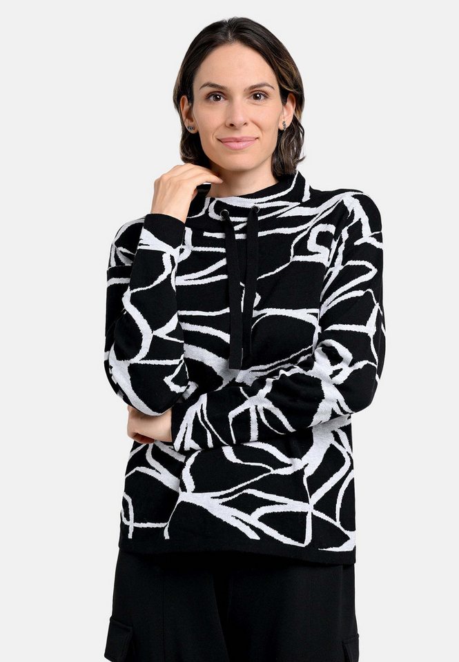 BICALLA T-Shirt Strickpullover mit Jacquard-Muster in Schwarz/Hellgrau BICALLA T-Shirt Strickpullover mit Jacquard-Muster in Schwarz/Hellgrau von BICALLA