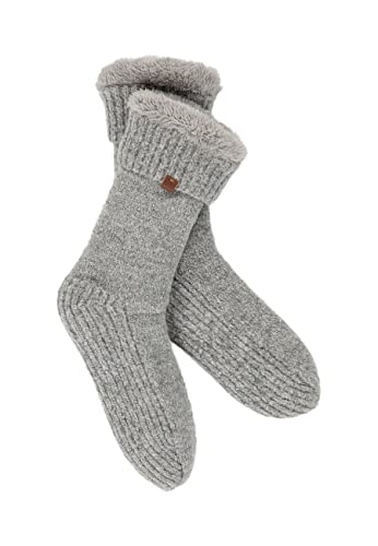 BICKLEY+MITCHELL Damen Bickley+mitchell Super Soft and Cosy With Faux Fur Lining 2018-20-11-102 Slipper Sock, Grey Melee, Einheitsgröße EU von BICKLEY+MITCHELL