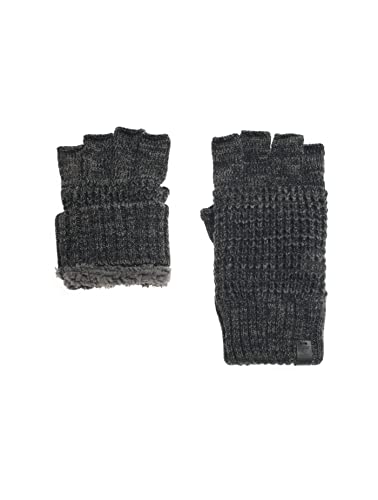 BICKLEY+MITCHELL Men's Chunky Fingerless with Fleece Lining 1066-03-9-120 Cold Weather Gloves, Black Twist, One Size von BICKLEY+MITCHELL