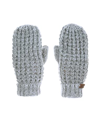 BICKLEY+MITCHELL Women's Super Chunky Knit with Fleece Lining 2016-03-10-122 Mittens, Grey Twist, One Size von BICKLEY+MITCHELL