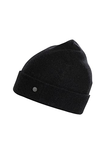 BICKLEY + MITCHELL Men's Cashmere Merino Blend Turncuff Mens 1205-01-12-20 Beanie Hat, Black, One Size von BICKLEY + MITCHELL