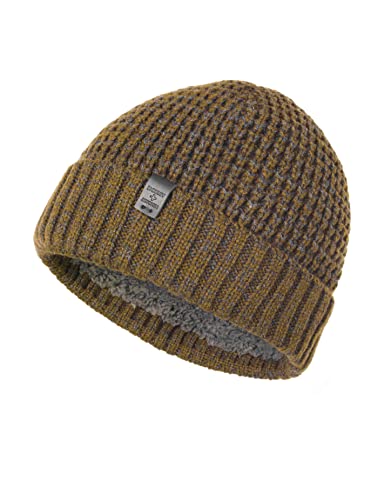 BICKLEY + MITCHELL Men's Chunky Waffle Structured Mens with Soft Teddy Lining 1065-01-5-187 Beanie Hat, Camel Twist, One Size von BICKLEY + MITCHELL