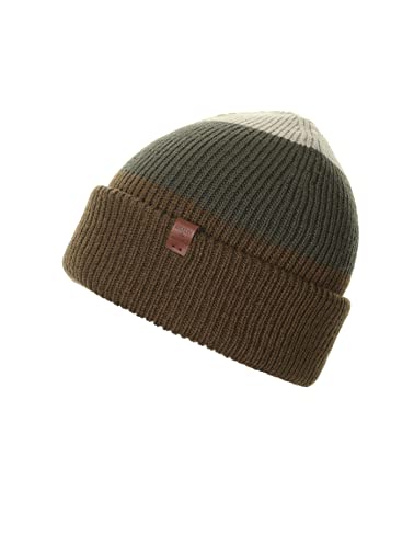 BICKLEY + MITCHELL Men's Color Block Turncuff Mens 1019-01-12-40 Beanie Hat, Brown, One Size von BICKLEY + MITCHELL