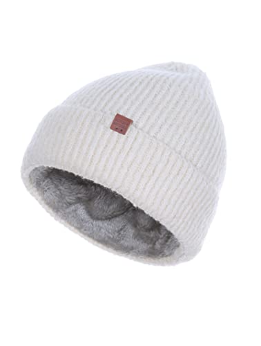 BICKLEY + MITCHELL Women's Super Soft and Cozy Womens with Faux-Fur Lining 2018-01-10-17 Beanie Hat, Linen, One Size von BICKLEY + MITCHELL